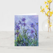 Carte Monet Lilac Irises Note Card (Fleur jaune)