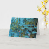 Carte Monet - Lys d'Eau, Turquoise, (Fleur jaune)