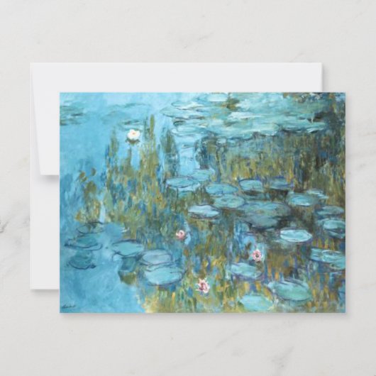 Carte Monet - Lys d'eau (turquoise) (Devant)