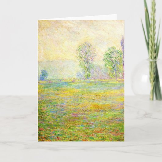 Carte Monet Meadows at Giverny Greeting Card (Devant)