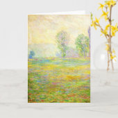 Carte Monet Meadows at Giverny Greeting Card (Fleur jaune)