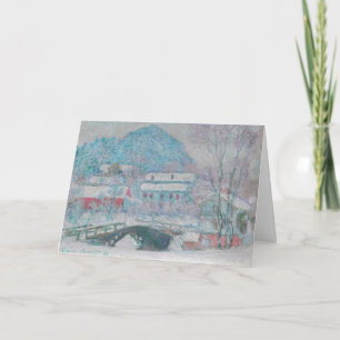 Carte Monet - Norvège, village de Sandviken sous la neig
