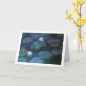 Carte Monet Nympheas Greeting Card (Fleur jaune)