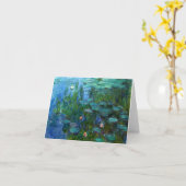 Carte Monet Nympheas Water Lilies Note (Fleur jaune)
