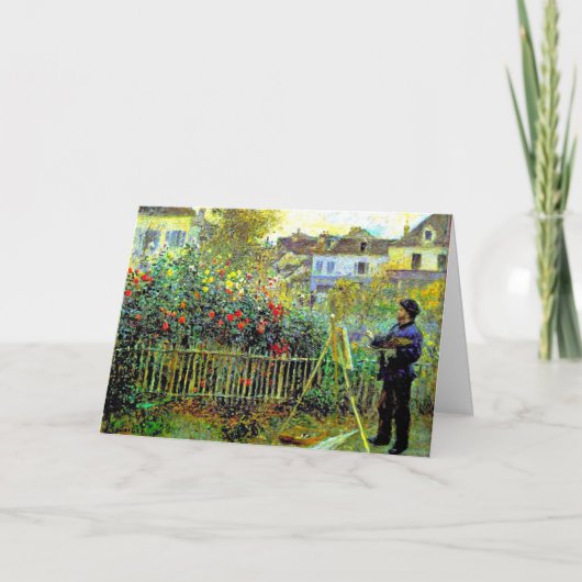 Carte Monet Peinture dans son jardin à Argenteuil (Devant)