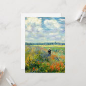Carte Monet peinture, Poppy Field, Argenteuil, (Devant/Arrière en situation)