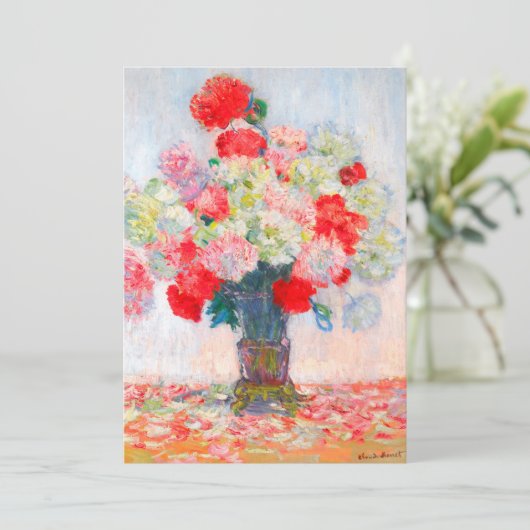 Carte Monet Peonies (Debout devant)