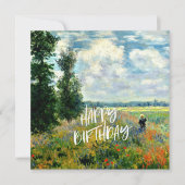 Carte Monet - Poppy Fields, Argenteuil - voeux d'anniver (Devant)