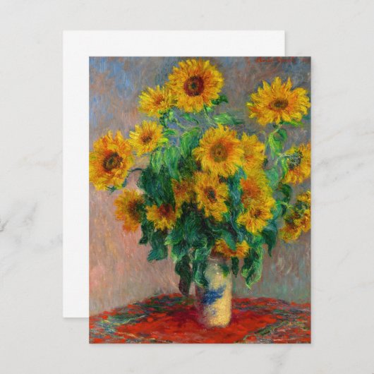 Carte Monet Sunflower (Devant / Derrière)