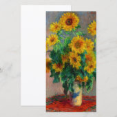 Carte Monet Sunflower (Devant / Derrière)