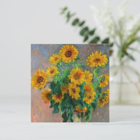 Carte Monet Sunflower (Debout devant)