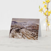 Carte Monet - Train dans la neige à Argenteuil, (Fleur jaune)