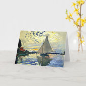 Carte Monet - Voilier au Petit Gennevilliers (Fleur jaune)