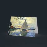 Carte Monet - Voilier au Petit Gennevilliers<br><div class="desc">Claude Monet peinture,  Voilier au Petit Gennevilliers</div>