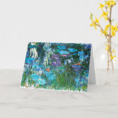 Carte Monet - Water Lilies 1916-1919, bleu et rouge, (Fleur jaune)