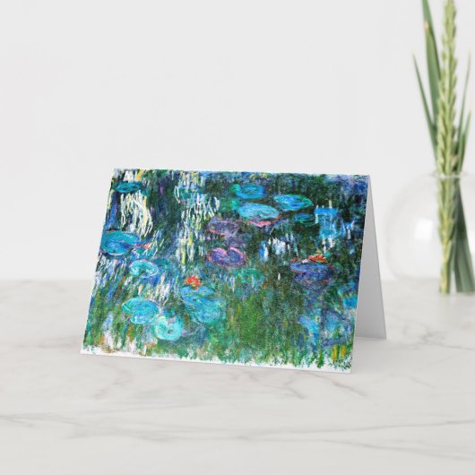 Carte Monet - Water Lilies 1916-1919, bleu et rouge, (Devant)