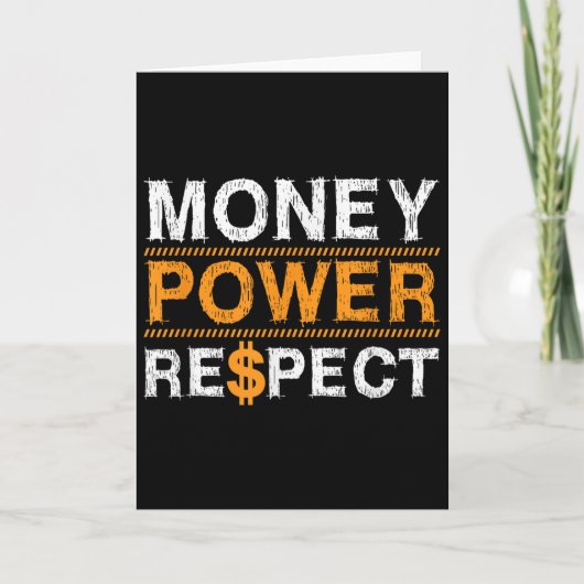 Carte Money Wer Respect Rap Lover Entrepreneur Christmas (Devant)