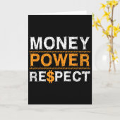 Carte Money Wer Respect Rap Lover Entrepreneur Christmas (Fleur jaune)