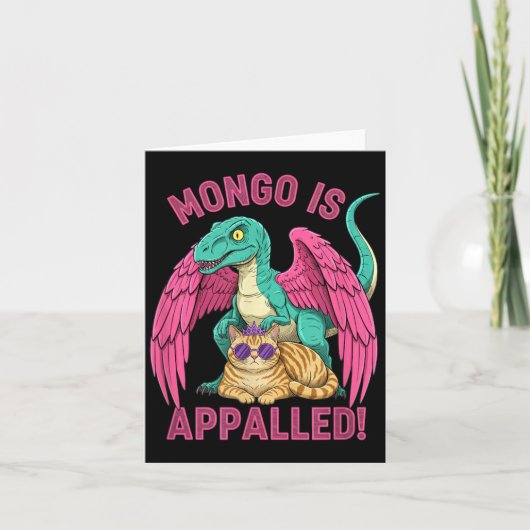 Carte Mongo est consterné jeu rapace chat drôle rétro (Devant)