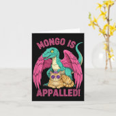 Carte Mongo est consterné jeu rapace chat drôle rétro (Fleur jaune)