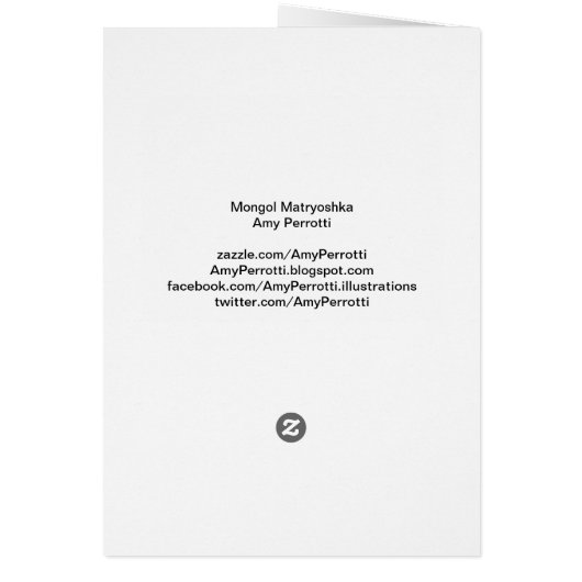 Carte Mongol Matryoshka (Dos)