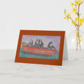 Carte moniales en bateau (Fleur jaune)