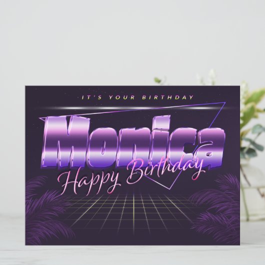 Carte Monica Prénom (Debout devant)