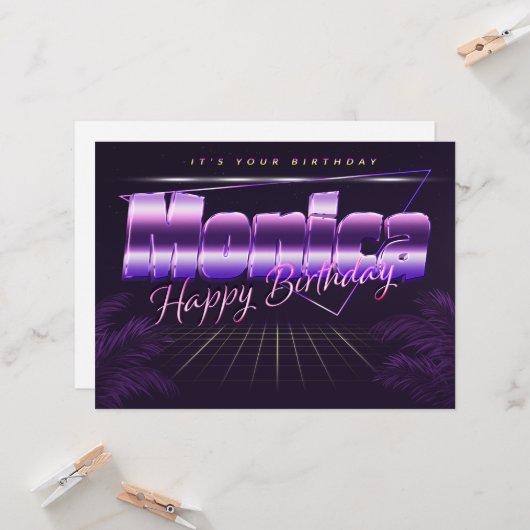 Carte Monica Prénom (Devant/Arrière en situation)