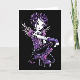 Carte "Monica" Purple Tattoo Angel Card