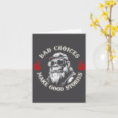Carte Monkey Bad Choices Make Good Stories (on Back) (Fleur jaune)