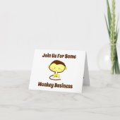 Carte Monkey Business Drôle Cartoon Monkey Design (Devant)
