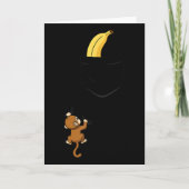 Carte Monkey Climbs For Banana Funny Animal Cket Design  (Devant)