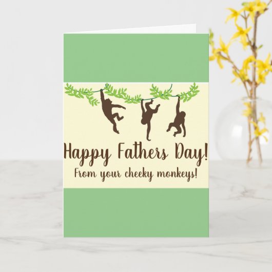 Carte Monkey Fathers Day Card | (Fleur jaune)
