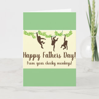 Carte Monkey Fathers Day Card |