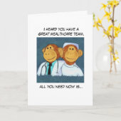 Carte Monkey Get Well (Fleur jaune)