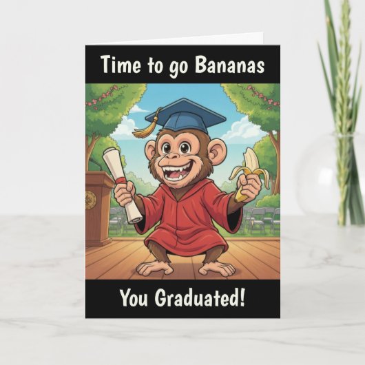Carte Monkey Graduation Card (Devant)