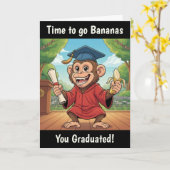 Carte Monkey Graduation Card (Fleur jaune)