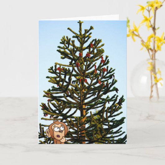 Carte Monkey Puzzled. (Fleur jaune)