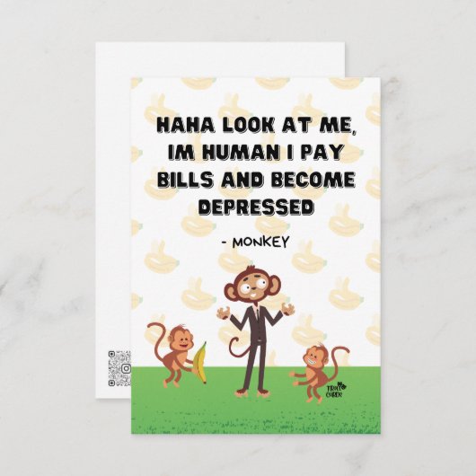 CARTE MONKEY VOIR MONKEY DO (Devant / Derrière)