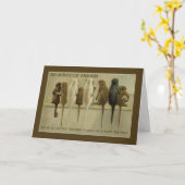 Carte Monkeys Business Anniversaire Du Groupe, Humour (Fleur jaune)