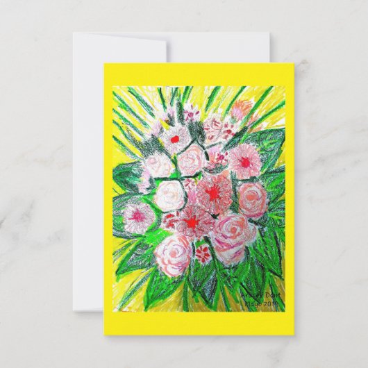 Carte Monochromatic, Rosas, Dianthus caryophyllus,  Gerb (Devant)