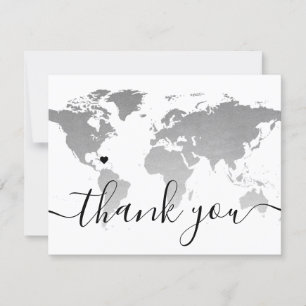 Carte Monochrome Mondiale Argent Plage Mariage Pho