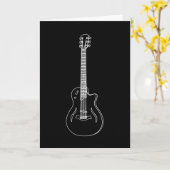 Carte Monochrome Semi acoustique de la guitare (Fleur jaune)