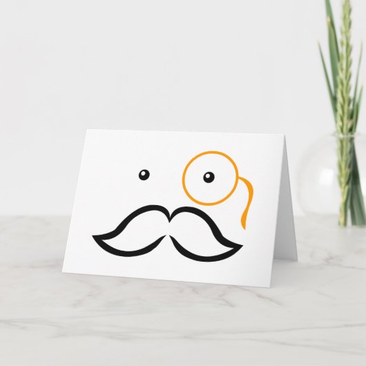 Carte Monocle et Moustache (Devant)