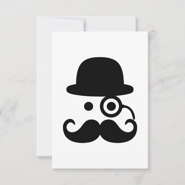 Carte Monocle moustache (Devant)