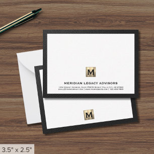 Carte Monogram Business Note de luxe