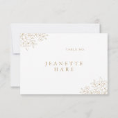 Carte Monogram Crest Gold Simple Cherry Blossom (Dos)