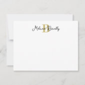 Carte Monogram Elegant Script plat (Devant)