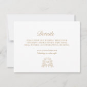 Carte Monogram Gold et White Enclôture (Devant)