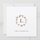 Carte Monogram Humminbird Note (Devant)